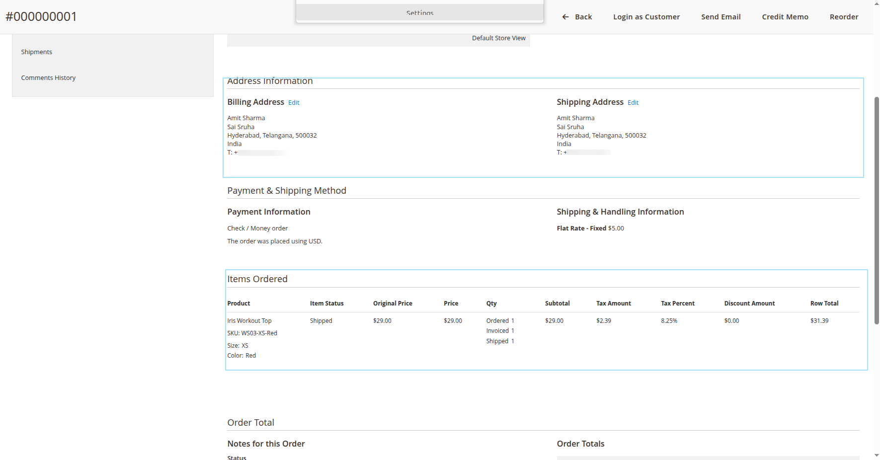 Magento order placed — SamparkSutra trigger fired